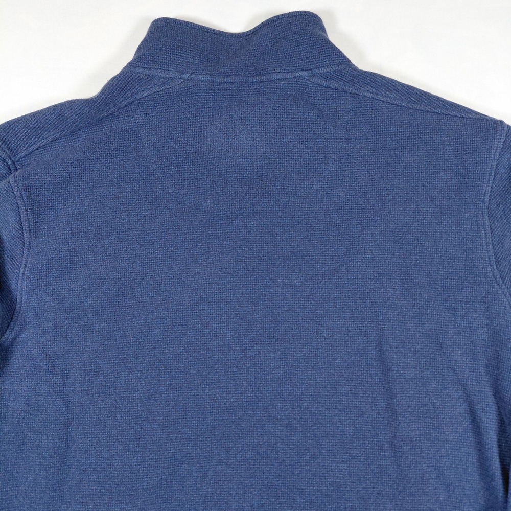 Robert Graham Mens 2XL Blue Waffle Knit 1/4 Zip Pullover Sweater Cotton - Picture 9 of 14